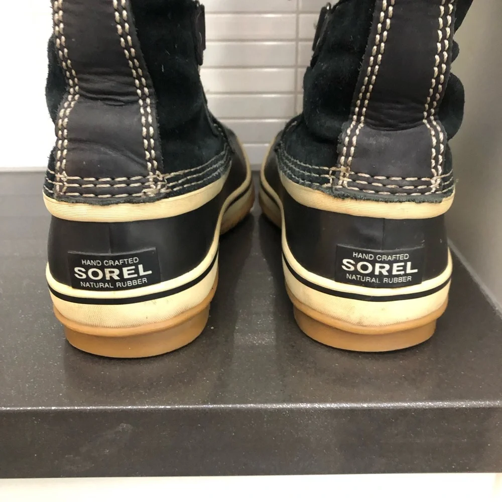 Sorel Women's Joan of Arctic Knit II black suede Waterproof Winter Boots: Size 7 - Picture 8 of 11